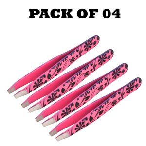 Forgica Professional Stainless Steel Paper Coated Tweezers Pack of 04